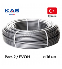 Труба для тёплого пола KAS (Турция) 16*2,0мм с кислородным барьером PERT-2/EVOH