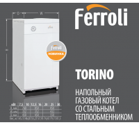Газовый котел Ferroli TORINO Classic 10 (НАСОС в ПОДАРОК)